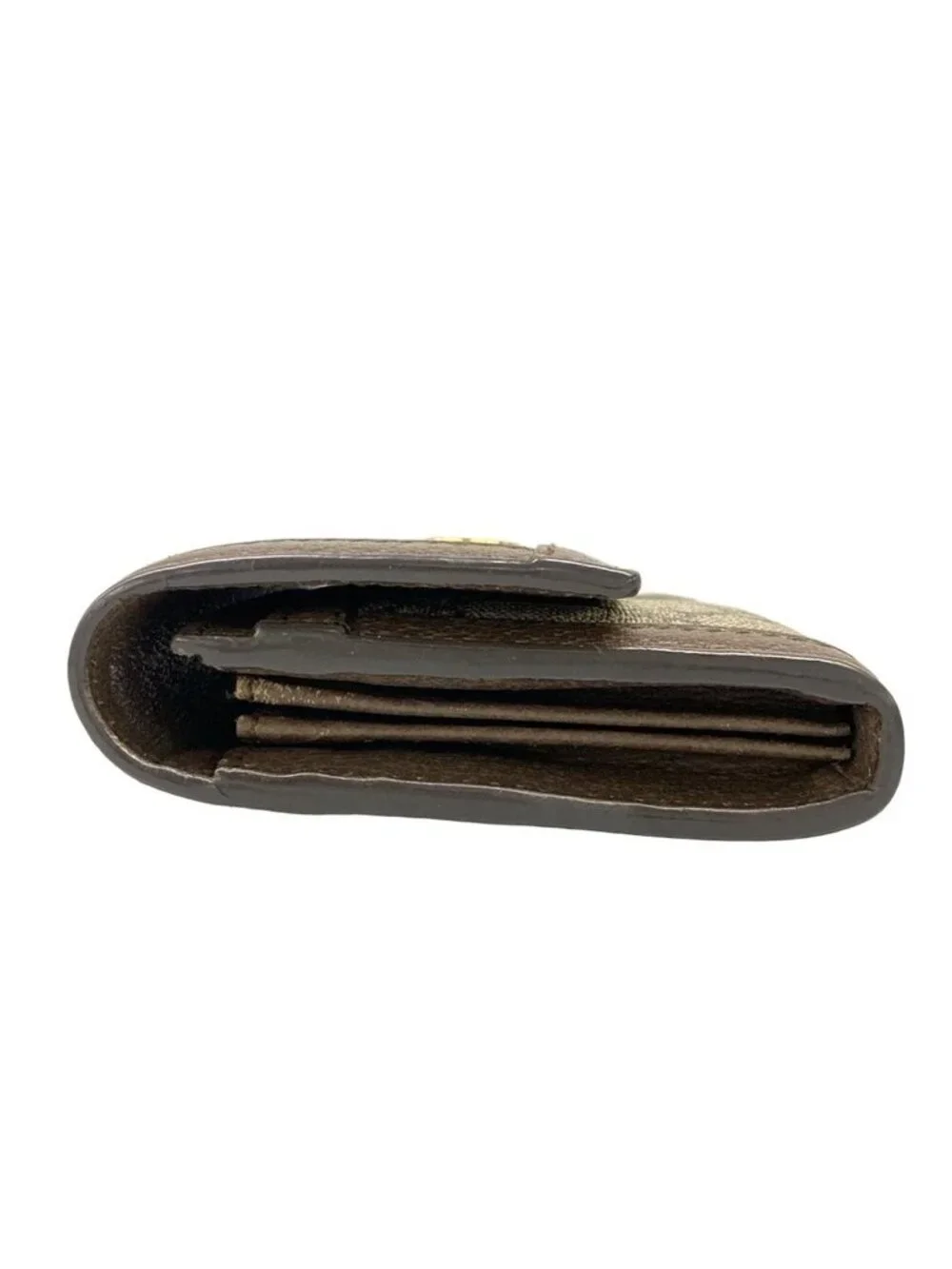 ★SOLD★ Gucci Wallet Ophidia Beige Ebony Dark Brown Leather - Picture 9 of 13